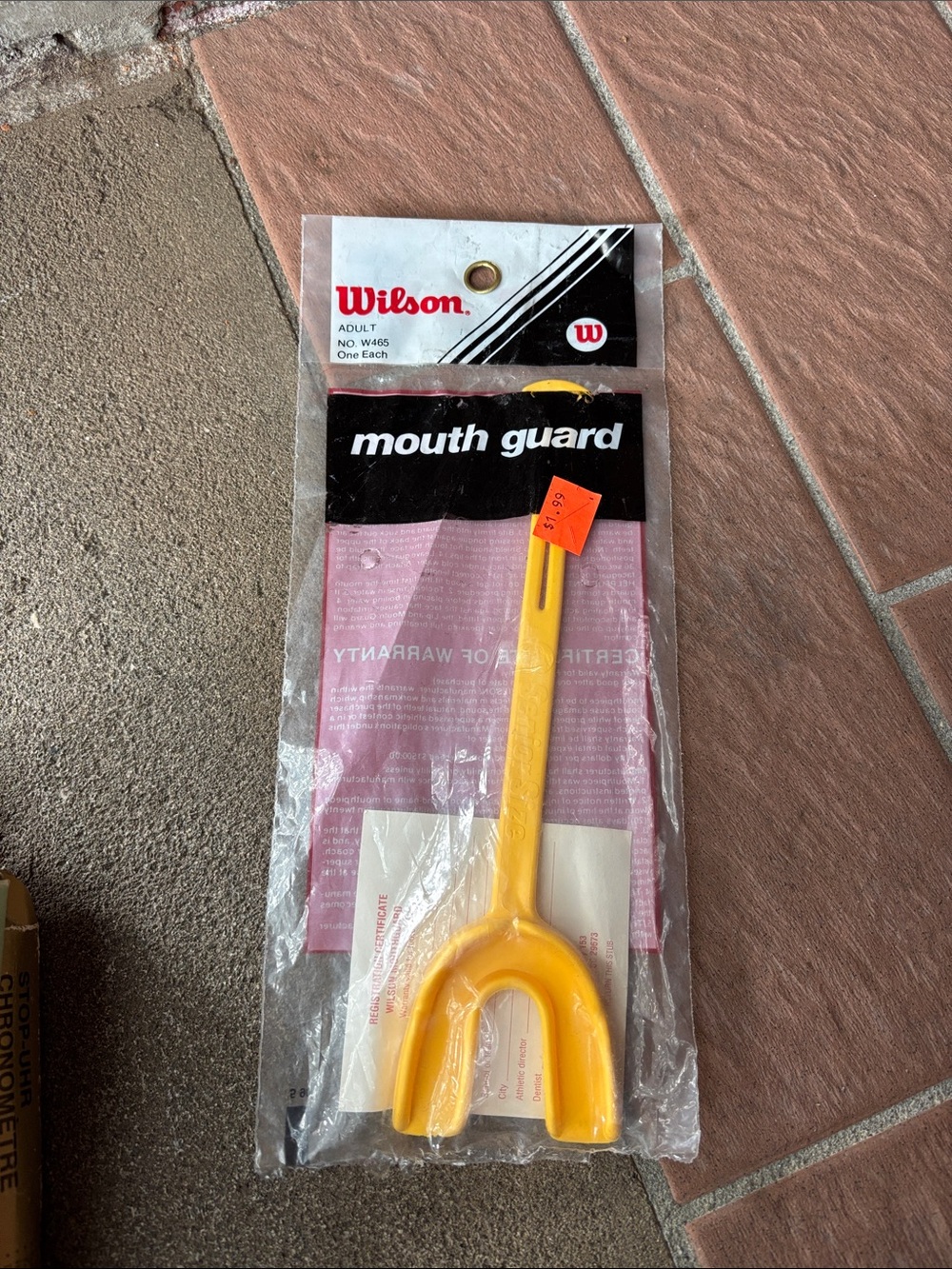 Wilson Yellow Adult Mouth Guard in Original DEAD STOCK Packaging